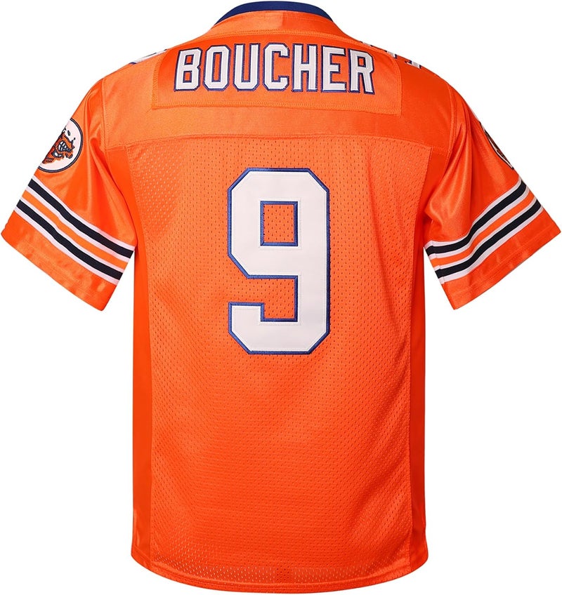 MESOSPERO Youth Bobby Boucher Jersey 9 The Waterboy Sandler 50th Anniversary Movie Football Jersey for Boy's Girl's Orange - Image 3